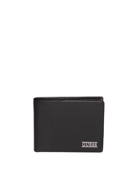 black new boston leather billfold GUESS | SMNEBR LEA20NEW BOSTON-BLA